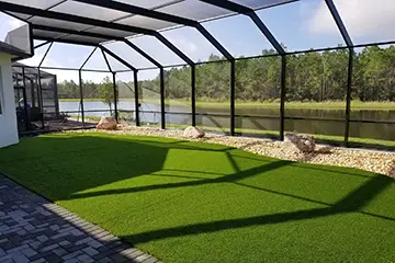 Mansard screen enclosure by East Coast Aluminum